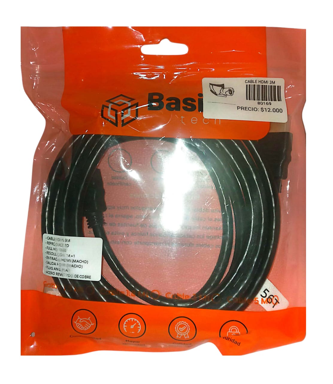CABLE HDMI 3M